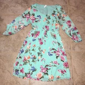 Pink blush floral dress